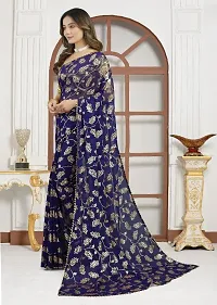 Beautiful Georgette Saree With Blouse Piece For Women-thumb2