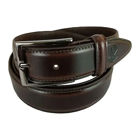 Stylish Brown Leather Formal Belt For Men