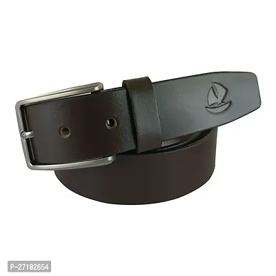 Stylish Brown Leather Formal Belt For Men-thumb0
