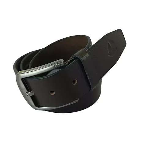Stylish Brown Leather Formal Belt For Men