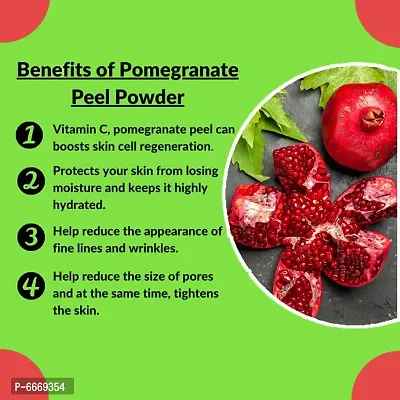 AmazerCare Natural Pomegranate Peel Powder | Skin Hydration and Hare Care | 100% Natural Face pack for Acne-Spot Treatment | Face and Body Scrub-thumb3