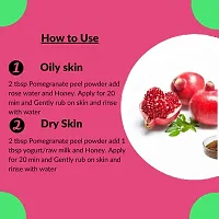 AmazerCare Natural Pomegranate Peel Powder | Skin Hydration and Hare Care | 100% Natural Face pack for Acne-Spot Treatment | Face and Body Scrub-thumb1