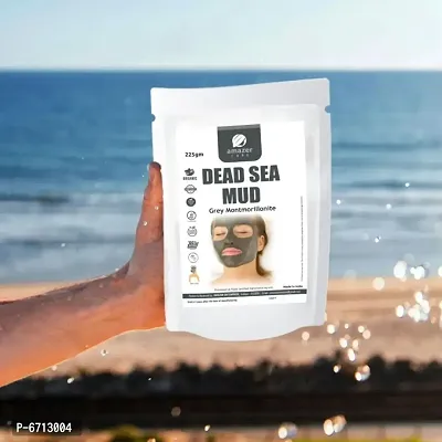 AmazerCare Dead Sea Mud Powder for Face Pack, Body  Hair (225gm, 1 Pouch) Natural Dead Sea Mud Mask for Face, Clay Face Mask