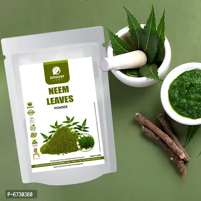 AmazerCare Neem Leaf Powder For Face Pack And Hair Pack, 100% Natural, Anti Acne, Dandruff