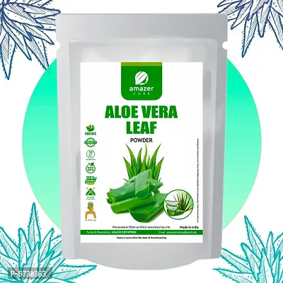 AmazerCare Aloe Vera Powder 100% Natural, Whole Leaf powder for moisturizing, healing, soothing Face Pack / Hair Care, 1 Pouch-thumb5