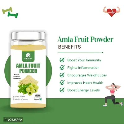 AmazerCare Amla  Beetroot Powder Combo (Dehydrated, 200gm Jar each) - Super Detox  Immune Booster Combo, Pure  Natural For Eating  Drink, For Healthy Liver, Full of Nutrients-thumb5