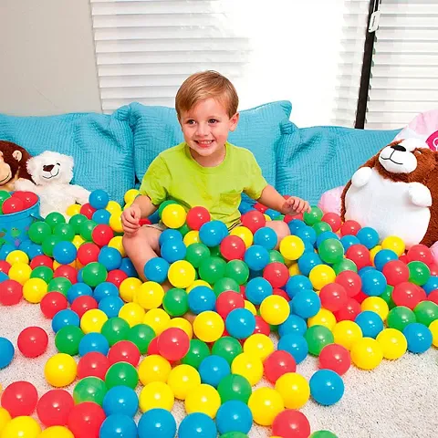 MINITOES 96PCS Baby Premium Multicolour Balls for Kids Pool Pit/Ocean Ball Without Sharp Edges Soft Balls for Toddler Play Tents  Tunnels Indoor  Outdoor Bath Toy  (Multicolor)