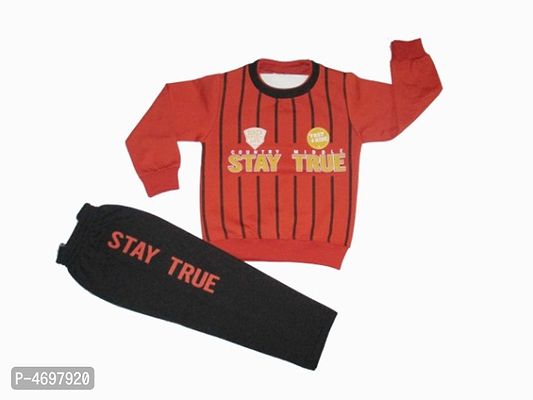 Sweatshirt With Track Pant Set For Kids-thumb0