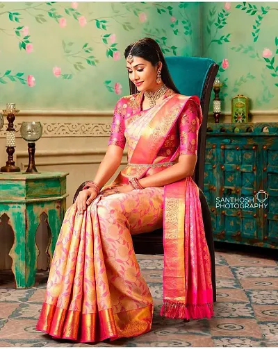 Beautiful Silk Saree with Blouse piece