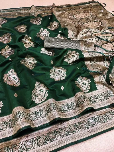 Elegant Art Silk Sarees With Blouse Piece