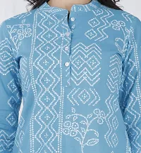 SIDDHANAM Trendy Cotton Printed Blue Casual wear top-thumb3