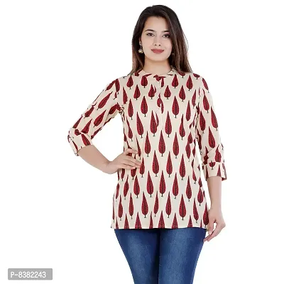 SIDDHANAM Trendy Pure Cotton Printed Casual wear top-thumb0