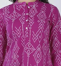 SIDDHANAM Trendy Cotton Printed Purple Casual wear top-thumb2