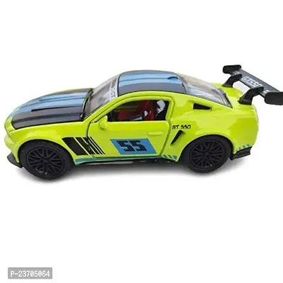 8-bit Pull Back Metal Alloy Car for Kids, Die Cast Scale Door Openable Model Car Gift (Mustang)