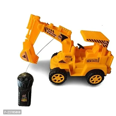 8-bit Wire Less Remote Control Bulldozer Car, R/C Deluxe Crane Toy orange