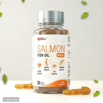 REDTIZE SALMON FISH OIL FOR HEART HEALTH, JOINT HEALTH , EYE HEALTH , IMMUNITY HEALTH 30 CAPSULE.