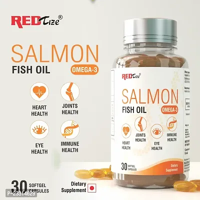 REDTIZE SALMON FISH OIL FOR HEART HEALTH, JOINT HEALTH , EYE HEALTH , IMMUNITY HEALTH 30 CAPSULE.-thumb4