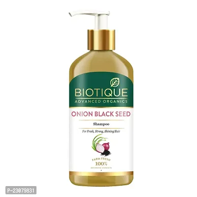 Biotique Onion Black Seed Shampoo For Fresh, Strong and Shining Hair, 300 ml-thumb0