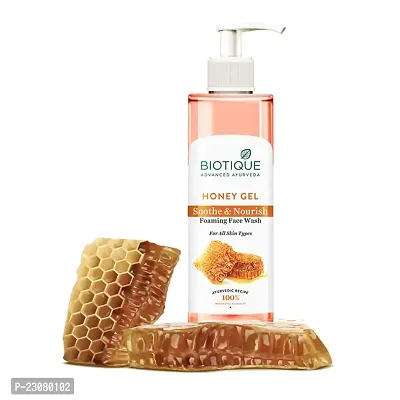 Biotique Honey Gel Soothe  Nourish Foaming Face wash  200ML-thumb0