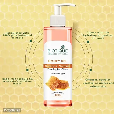 Biotique Honey Gel Soothe  Nourish Foaming Face wash  200ML-thumb2