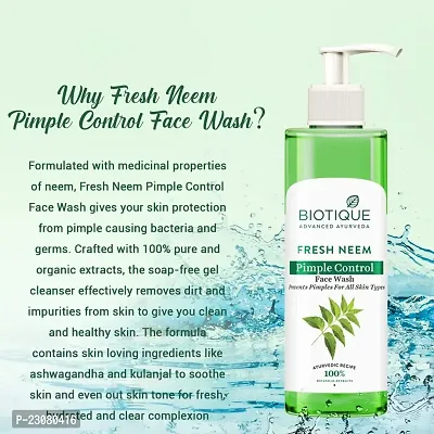 Biotique Fresh Neem Pimple Control Face Wash 200ml-thumb2