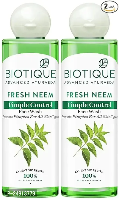 Biotique Fresh Neem Pimple Control Face Wash  200ML  (  PACK OF  2 )-thumb0