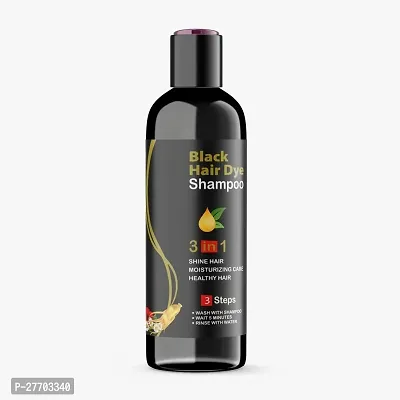 joyeux Herbal 3 in 1 Hair Dye Instant Black Hair Shampoo for WomenMen 100 ML-thumb0