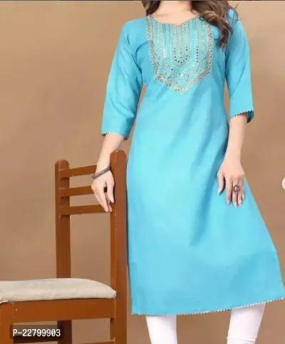 Stylish Fancy Designer Cotton Blend Kurta With Bottom Wear For Women-thumb0