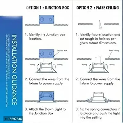 6Pillars 3 Watt Round LED Ceiling Down Light Pack of 2 (White)-thumb2