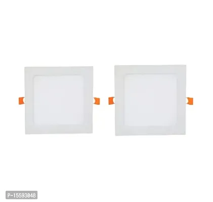 6Pillars 8 Watt Trim Less LED Square False Ceiling Panel Light (8 Watt, 2 pc)