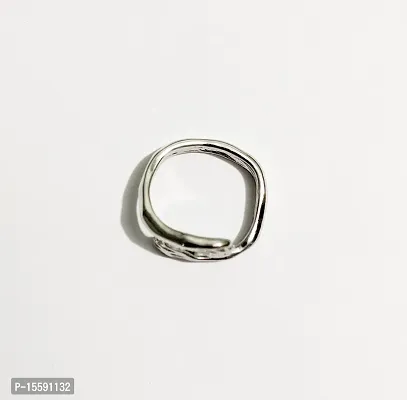 6Pillars Crystal Hug Ring for Girls (Silver)-thumb4