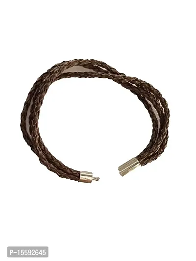 A.B. Enterprises Leather Multistrand Bracelet for Men and boys (Brown)