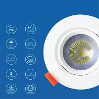 6Pillars 9W IRIS LED Spot Round Panel Conceal Box Down Light(Pack of 1, White)-thumb3