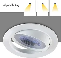 6Pillars 9W IRIS LED Spot Round Panel Conceal Box Down Light(Pack of 1, White)-thumb2