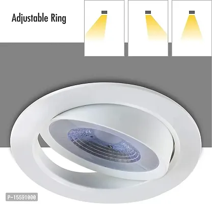 6Pillars 9W IRIS LED Spot Round Panel Conceal Box Down Light(Pack of 1, White)-thumb3