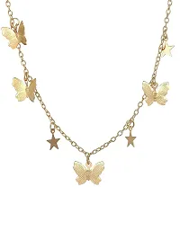 Anayat Fashion Butterfly with star Chain Pendant-thumb2