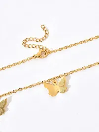 Anayat Fashion Butterfly with star Chain Pendant-thumb3