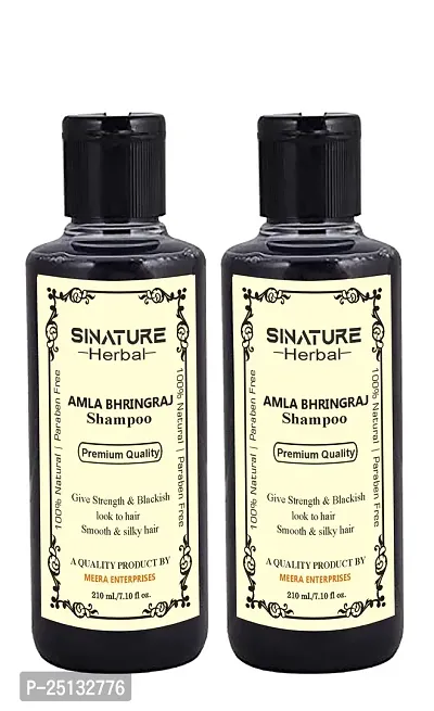 Sinature Herbal Amla  Bhringraj Hair Shampoo | Hair Cleanser with Natural Ingredients | Revitalize  Shine - Nourish  Flourish | Suitable for All Hair Types 420Mlhellip;