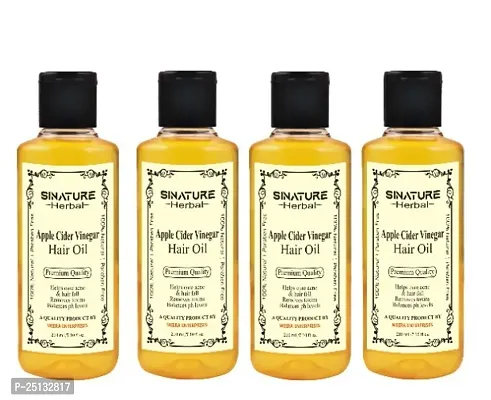 Sinature Herbal Apple Cider Vinegar Hair Oil for Hair Growth and Hair Fall Control | No Silicon and Mineral Oil | Hair Oil for Men and Women | Non Sticky Hair Oil 840Ml