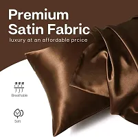 Soft Breathable Smooth Cooling Silk Pillow Covers Pack of 2 (18x28 Inches)-thumb3