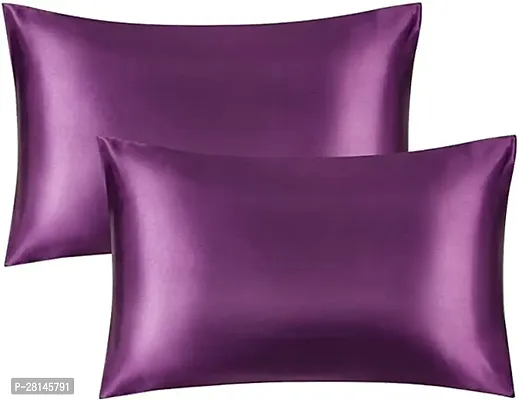 Soft Breathable Smooth Cooling Silk Pillow Covers Pack of 2 (18x28 Inches)