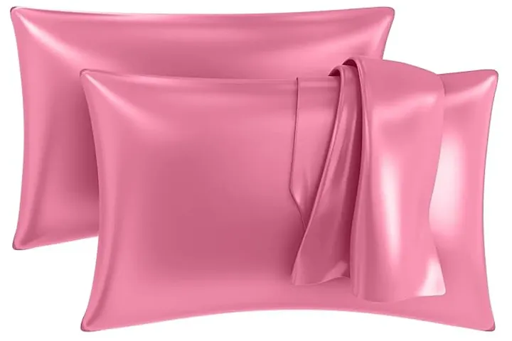 Young Arrow Satin Pillowcase for Hair and Skin, Silk Satin Pillowcase with Envelope Closure, Soft Breathable Smooth Cooling Silk Pillow Covers Pack of 2 Size (18x28 Inches)