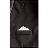 Young Arrow Men's Solid Color 3 fold Style Pre Folded Pocket Square | Readymade Wedding Handkerchief for Suits, Blazers  Tuxedo (Green)-thumb1