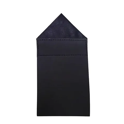 Young Arrow Men's Solid Color Triangle Pre Folded Pocket Square | Readymade Wedding Handkerchief for Suits, Blazers Tuxedo (Black)