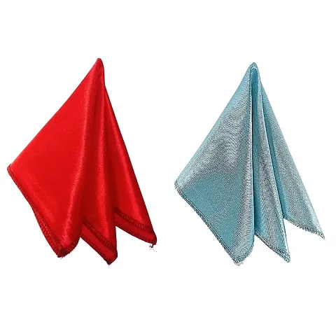 Young Arrow Satin Pocket Square for Men, Wedding Handkerchief for Suits, Blazers  Tuxedo, Men's Pocket Square Combo (Pack of 2) (Red  Light Blue)