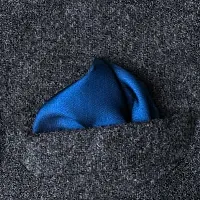 Young Arrow Satin Pocket Square for Men, Wedding Handkerchief for Suits, Blazers  Tuxedo, Men's Pocket Square Combo (Pack of 2) (Royal Blue  Light Blue)-thumb3
