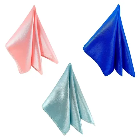 Young Arrow Satin Pocket Square for Men, Wedding Handkerchief for Suits, Blazers  Tuxedo, Men's Pocket Square Combo (Pack of 3) (Pink, Royal Blue  Light Blue)