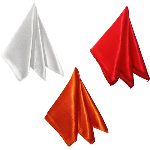 Young Arrow Satin Pocket Square for Men, Wedding Handkerchief for Suits, Blazers  Tuxedo, Men's Pocket Square Combo (Pack of 3) (White,Red  Copper Brown)