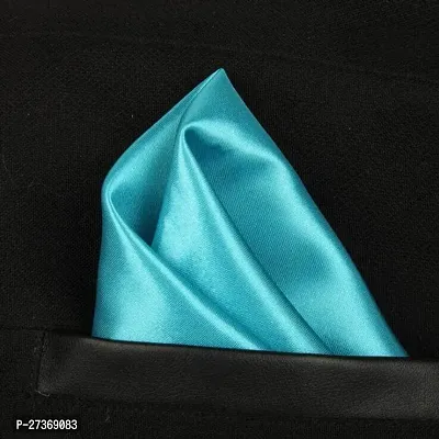 Young Arrow Satin Pocket Square for Men, Wedding Handkerchief for Suits, Blazers  Tuxedo, Men's Pocket Square Combo (Pack of 3) (White,Turquoise  Green)-thumb5