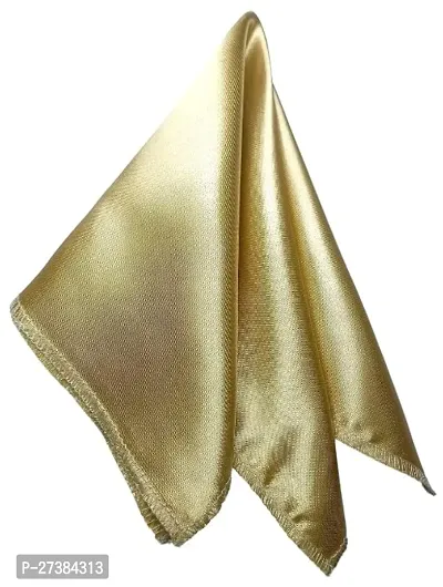 Young Arrow Satin Pocket Square for Men, Wedding Handkerchief for Suits, Blazers  Tuxedo Men's Pocket Square (Champagne)-thumb3